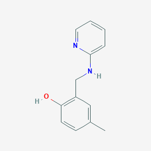 molecular formula C13H14N2O B1617355 4-Methyl-2-[(2-pyridinylamino)methyl]phenol CAS No. 632329-79-4