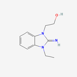 molecular formula C11H15N3O B1617356 2-(3-ethyl-2-imino-2,3-dihydro-1H-benzimidazol-1-yl)ethanol CAS No. 2208-84-6