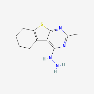 molecular formula C11H14N4S B1617359 4-Hydrazino-2-methyl-5,6,7,8-tetrahydro[1]benzothieno[2,3-d]pyrimidine CAS No. 77995-54-1