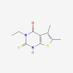 molecular formula C10H12N2OS2 B1617361 3-Ethyl-2-mercapto-5,6-dimethylthieno[2,3-d]pyrimidin-4(3h)-one CAS No. 59898-60-1