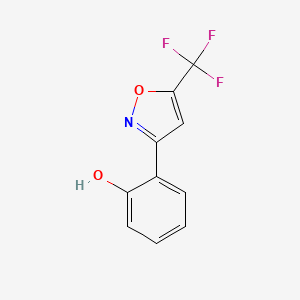 molecular formula C10H6F3NO2 B1617362 2-[5-(Trifluoromethyl)isoxazol-3-yl]phenol CAS No. 312505-97-8
