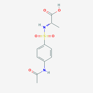 molecular formula C11H14N2O5S B1617364 (2S)-2-[(4-acetamidophenyl)sulfonylamino]propanoic acid CAS No. 64527-17-9