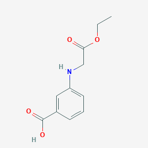 3-[(2-Ethoxy-2-oxoethyl)amino]benzoic acid