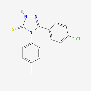 molecular formula C15H12ClN3S B1617372 5-(4-Chlorophenyl)-4-(4-methylphenyl)-4h-1,2,4-triazole-3-thiol CAS No. 41401-15-4
