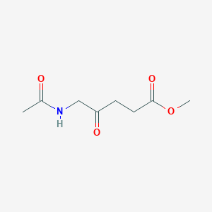 molecular formula C8H13NO4 B1617379 METHYL 5-ACETYLAMINOLEVULINATE CAS No. 93393-93-2