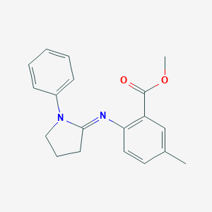 Methyl 5-methyl-2-[(1-phenylpyrrolidin-2-ylidene)amino]benzoate