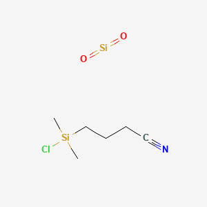 molecular formula C6H12ClNO2Si2 B1617400 Butanenitrile, 4-(chlorodimethylsilyl)-, hydrolysis products with silica CAS No. 68584-38-3