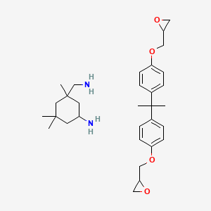 molecular formula C31H46N2O4 B1617402 3-(Aminomethyl)-3,5,5-trimethylcyclohexan-1-amine;2-[[4-[2-[4-(oxiran-2-ylmethoxy)phenyl]propan-2-yl]phenoxy]methyl]oxirane CAS No. 68609-08-5