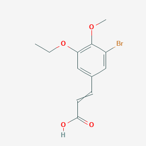 molecular formula C12H13BrO4 B1617435 (E)-3-(3-溴-5-乙氧基-4-甲氧基苯基)丙烯酸 CAS No. 423736-20-3