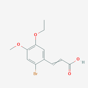 molecular formula C12H13BrO4 B1617436 (2E)-3-(2-Bromo-5-ethoxy-4-methoxyphenyl)acrylic acid CAS No. 423747-21-1