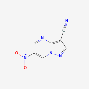 molecular formula C7H3N5O2 B1617453 6-Nitropyrazolo[1,5-a]pyrimidine-3-carbonitrile CAS No. 80772-97-0