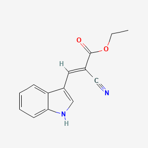 molecular formula C14H12N2O2 B1617457 Ethyl 2-cyano-3-(1H-indol-3-yl)acrylate CAS No. 6286-56-2