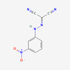 molecular formula C9H5N5O2 B1617460 [(3-硝基苯基)腙]丙二腈 CAS No. 55653-14-0