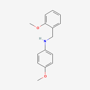 molecular formula C15H17NO2 B1617461 Benzenemethanamine, 2-methoxy-N-(4-methoxyphenyl)- CAS No. 862604-21-5
