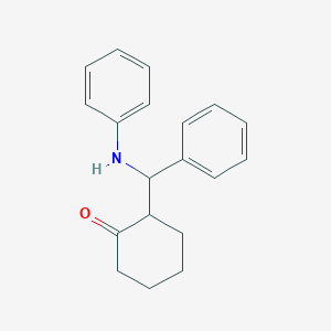 molecular formula C19H21NO B1617465 2-(Phenyl(phenylamino)methyl)cyclohexanone CAS No. 737-47-3