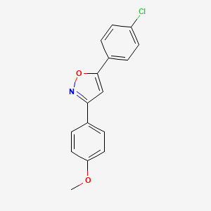 molecular formula C16H12ClNO2 B1617467 5-(4-Chlorophenyl)-3-(4-methoxyphenyl)-1,2-oxazole CAS No. 24097-20-9