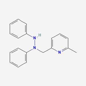 molecular formula C19H19N3 B1617471 2-((1,2-Diphenylhydrazinyl)methyl)-6-methylpyridine CAS No. 32812-37-6