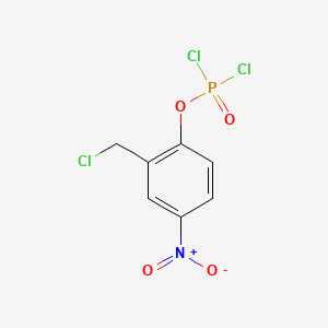 molecular formula C7H5Cl3NO4P B1617502 Phosphorodichloridic acid, 2-(chloromethyl)-4-nitrophenyl ester CAS No. 23561-36-6