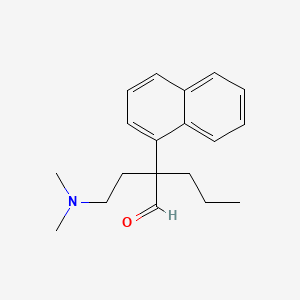 molecular formula C19H25NO B1617535 1-Naphthaleneacetaldehyde, alpha-(2-(dimethylamino)ethyl)-alpha-propyl- CAS No. 30121-05-2