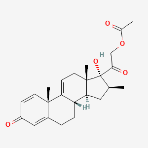 17,21-Dihydroxy-16beta-methylpregna-1,4,9(11)-triene-3,20-dione 21-acetate