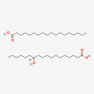molecular formula C36H72O5 B1617570 12-Hydroxyoctadecanoic acid;octadecanoic acid CAS No. 58128-22-6