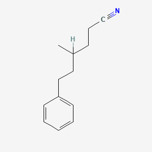 molecular formula C13H17N B1617579 gamma-Methylbenzenehexanenitrile CAS No. 68555-31-7