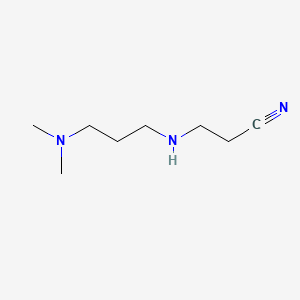 molecular formula C8H17N3 B1617588 3-{[3-(Dimethylamino)propyl]amino}propanenitrile CAS No. 69852-45-5