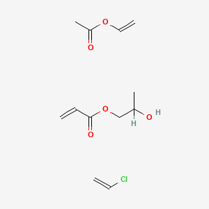 molecular formula C12H19ClO5 B1617606 Chloroethene;ethenyl acetate;2-hydroxypropyl prop-2-enoate CAS No. 41618-91-1