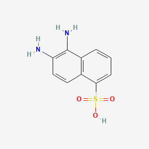 molecular formula C10H10N2O3S B1617610 1-Naphthalenesulfonic acid, 5,6-diamino- CAS No. 84-92-4