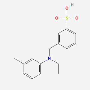 molecular formula C16H19NO3S B1617619 Benzenesulfonic acid, 3-[[ethyl(3-methylphenyl)amino]methyl]- CAS No. 91-98-5