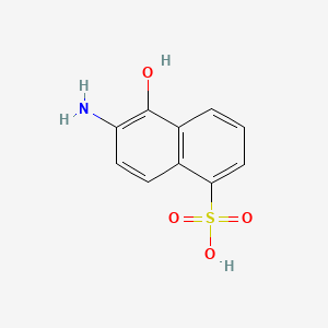 molecular formula C10H9NO4S B1617626 6-Amino-5-hydroxynaphthalene-1-sulphonic acid CAS No. 573-07-9