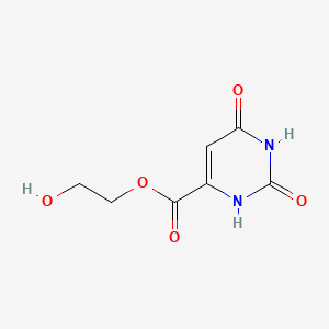 molecular formula C7H8N2O5 B1617632 2-Hydroxyethyl 1,2,3,6-tetrahydro-2,6-dioxopyrimidine-4-carboxylate CAS No. 777-47-9