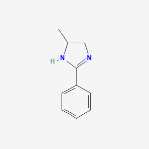 molecular formula C10H12N2 B1617635 1H-Imidazole, 4,5-dihydro-4-methyl-2-phenyl- CAS No. 939-06-0