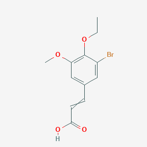 molecular formula C12H13BrO4 B1617710 (E)-3-(3-溴-4-乙氧基-5-甲氧基苯基)丙烯酸 CAS No. 354531-46-7