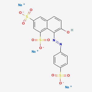 molecular formula C16H9N2Na3O10S3 B1617747 Trisodium 7-hydroxy-8-((p-sulfophenyl)azo)-1,3-naphthalenedisulfonate CAS No. 84030-17-1