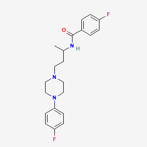 p-Fluoro-N-(3-(4-(p-fluorophenyl)-1-piperazinyl)-1-methylpropyl)benzamide