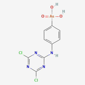 {4-[(4,6-Dichloro-1,3,5-triazin-2-yl)amino]phenyl}arsonic acid