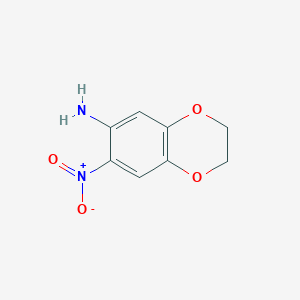 molecular formula C8H8N2O4 B1617827 7-Nitro-2,3-dihydro-1,4-benzodioxin-6-amine CAS No. 62140-78-7