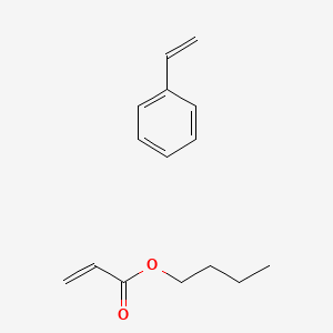 molecular formula C15H20O2 B1617842 2-Propenoic acid, butyl ester, polymer with ethenylbenzene CAS No. 25767-47-9