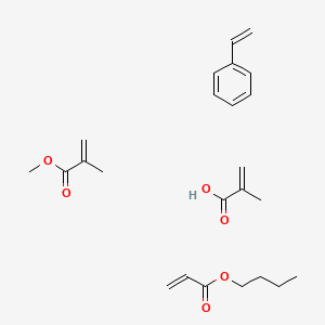 molecular formula C24H34O6 B1617843 Butyl prop-2-enoate; methyl 2-methylprop-2-enoate; 2-methylprop-2-enoic acid; styrene CAS No. 25987-66-0