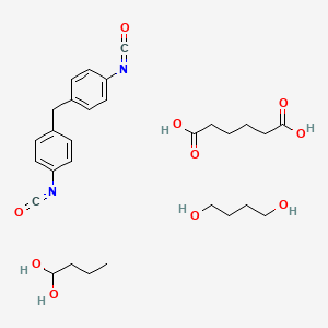 molecular formula C29H40N2O10 B1617852 butane-1,1-diol;butane-1,4-diol;hexanedioic acid;1-isocyanato-4-[(4-isocyanatophenyl)methyl]benzene CAS No. 58180-53-3