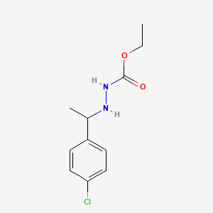molecular formula C11H15ClN2O2 B1617994 Ethyl 3-(p-chloro-alpha-methylbenzyl)carbazate CAS No. 69353-13-5