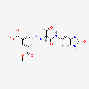 molecular formula C21H19N5O7 B1618013 DIMETHYL 5-[[1-[[(2,3-DIHYDRO-2-OXO-1H-BENZIMIDAZOL-5-YL)AMINO]CARBONYL]-2-OXOPROPYL]AZOTEREPHTHALATE CAS No. 29920-31-8