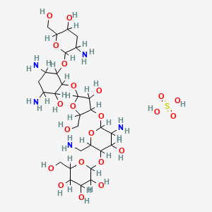 molecular formula C29H57N5O22S B1618180 Lividomycin A sulfate CAS No. 54911-32-9