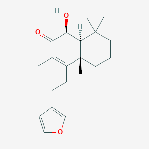 molecular formula C20H28O3 B161823 (1S,4As,8aS)-4-[2-(furan-3-yl)ethyl]-1-hydroxy-3,4a,8,8-tetramethyl-5,6,7,8a-tetrahydro-1H-naphthalen-2-one CAS No. 170711-93-0
