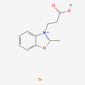molecular formula C11H12BrNO3 B1618257 Benzoxazolium, 3-(2-carboxyethyl)-2-methyl-, bromide CAS No. 68123-42-2