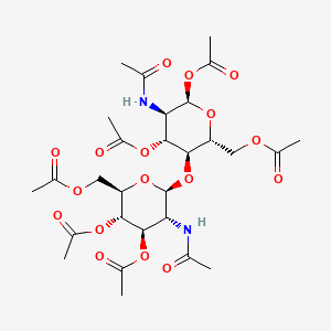 [(2R,3S,4R,5R,6R)-5-acetamido-3-[(2S,3R,4R,5S,6R)-3-acetamido-4,5-diacetyloxy-6-(acetyloxymethyl)oxan-2-yl]oxy-4,6-diacetyloxyoxan-2-yl]methyl acetate