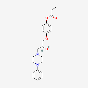 3-(4-Phenylpiperazinyl)-1-(4-propionyloxyphenoxy)propan-2-ol