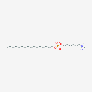 molecular formula C25H54NO4P B161835 Hexadecyl 6-(trimethylazaniumyl)hexyl phosphate CAS No. 133261-51-5