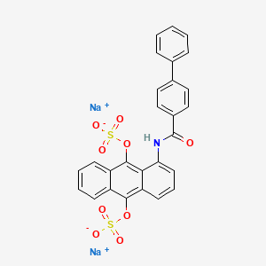 Disodium 1-(((1,1'-biphenyl)-4-ylcarbonyl)amino)anthracene-9,10-diyl disulphate